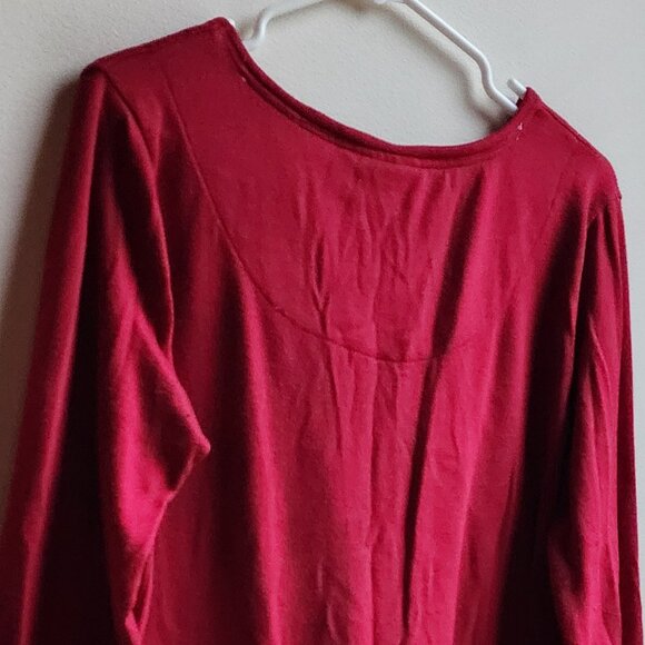 Laura Ashley Red "Love" Pajama Top Size Medium - Picture 11 of 15